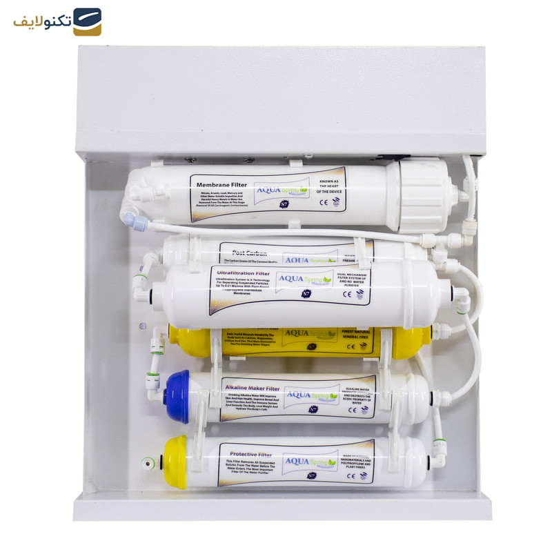 دستگاه تصفیه کننده آب آکوآ اسپرینگ مدل RO-S7-WZ 7200 به همراه نشتی گیر و فیلتر  مجموعه 4 عددی - 